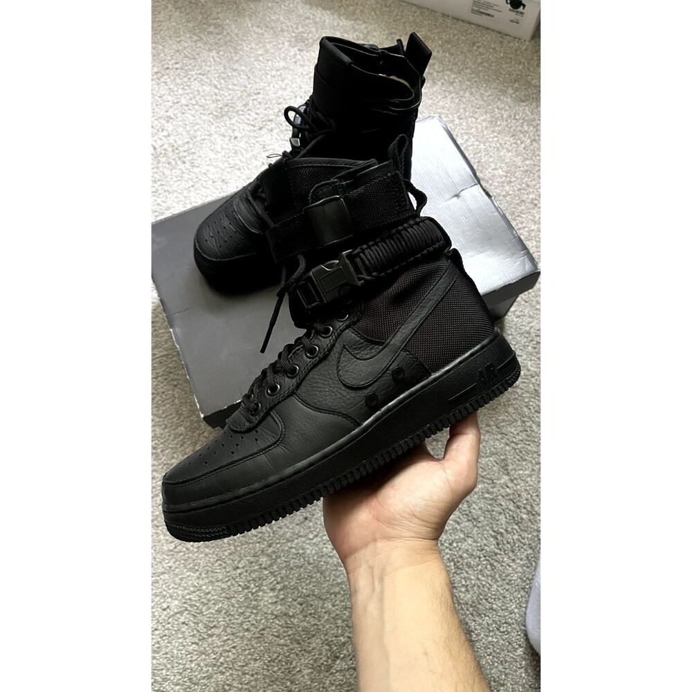 Nike SF Air Force 1 Triple Black 2017 - Size 8M/9.5W